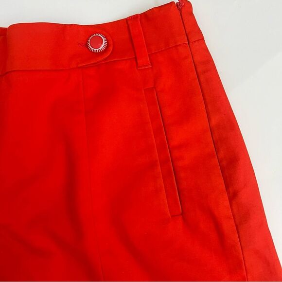 Cartonnier Orange Scalloped High Waisted Shorts Women’s Size 2 Anthropologie - Picture 6 of 8